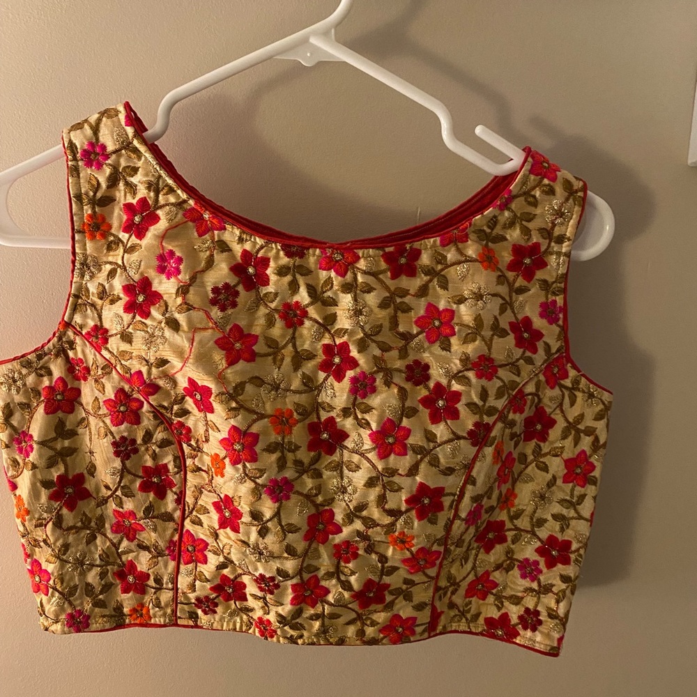 gorgeous embroidered crop top large. Can be taken in to make SM